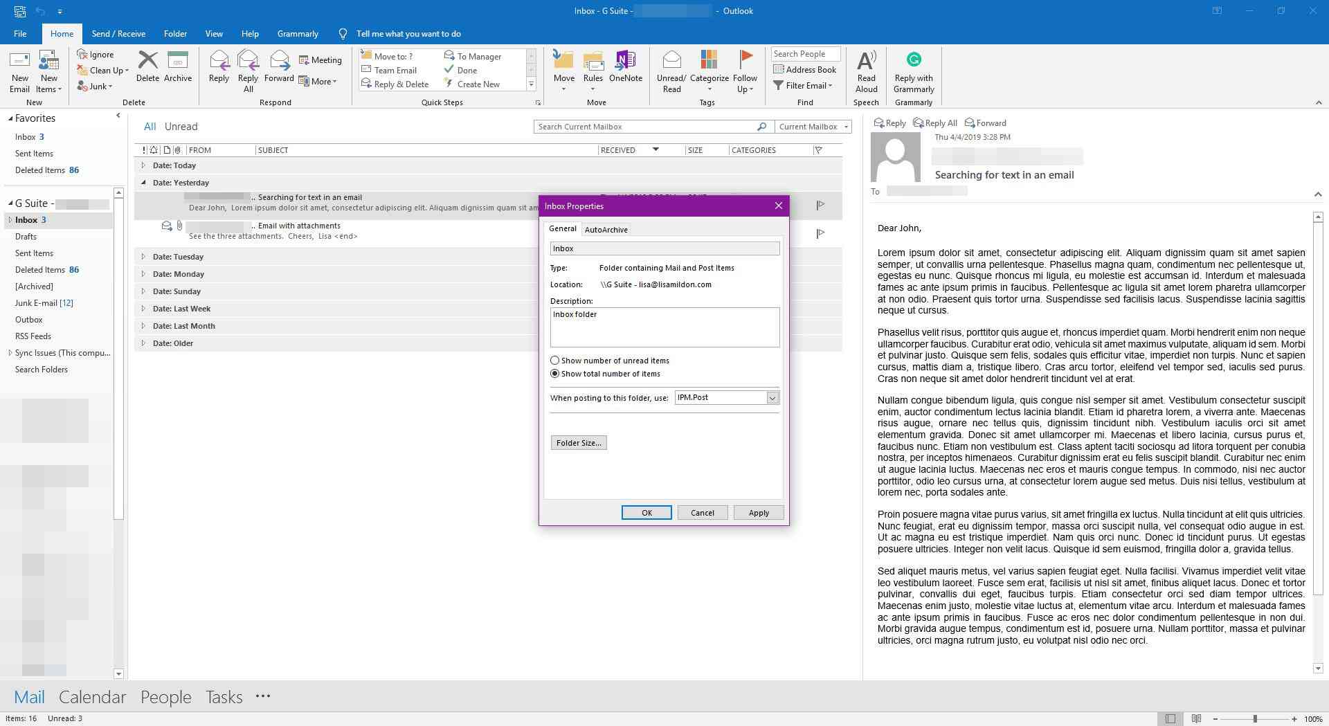 find office 2016 messages for mac inbox files